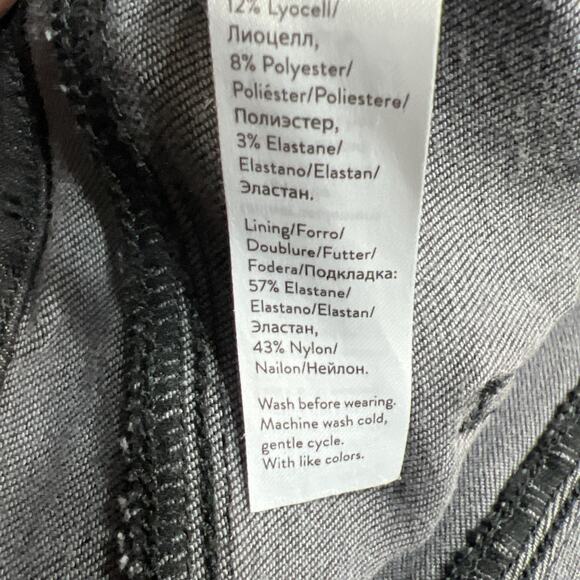 Vintage Spanx Distressed Ankle Skinny Jeans Jeggings High Waisted Black Size 32 - Picture 9 of 12